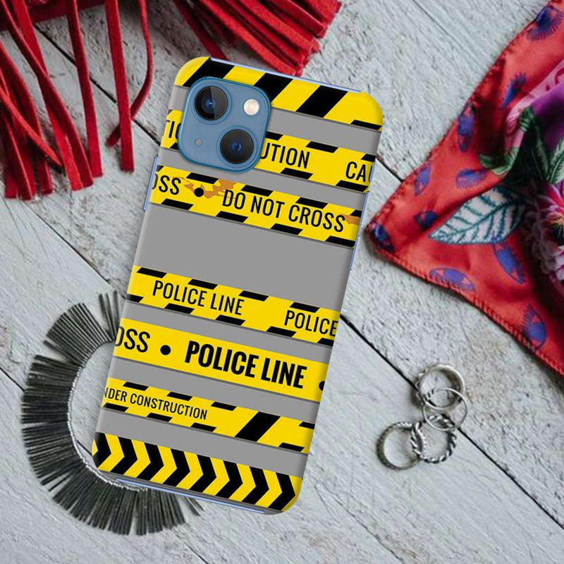 Police line Printed Slim Cases and Cover for iPhone 13 Mini