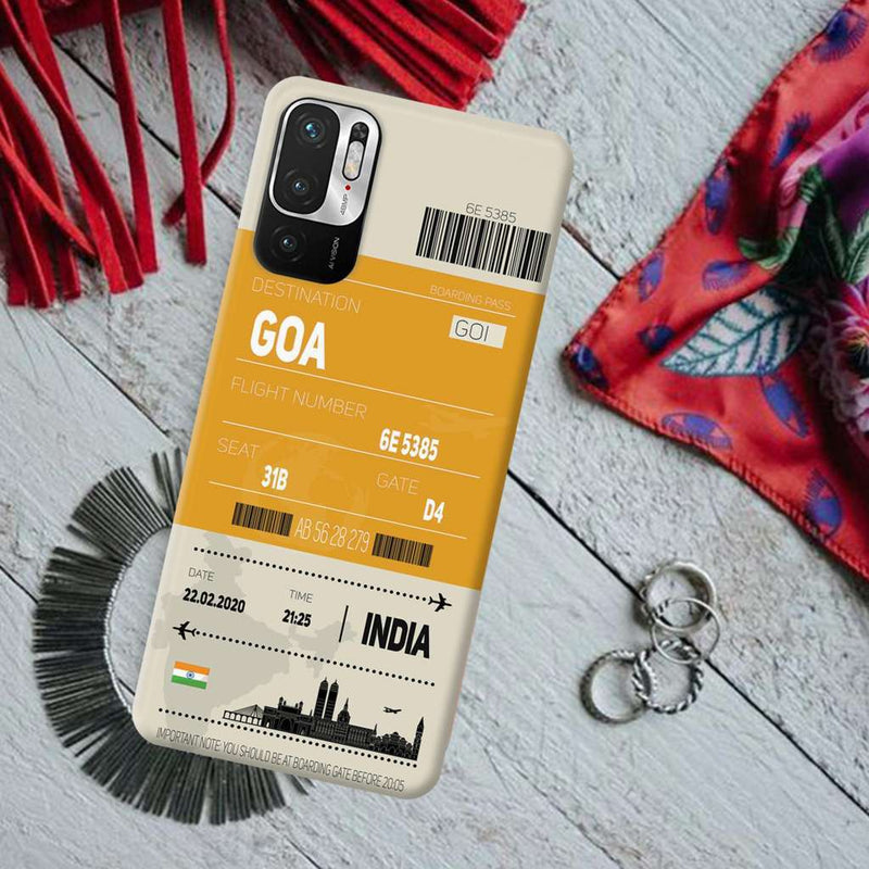 Goa ticket Printed Slim Cases and Cover for Redmi Note 10T