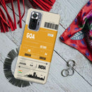 Goa ticket Printed Slim Cases and Cover for Redmi Note 10 Pro