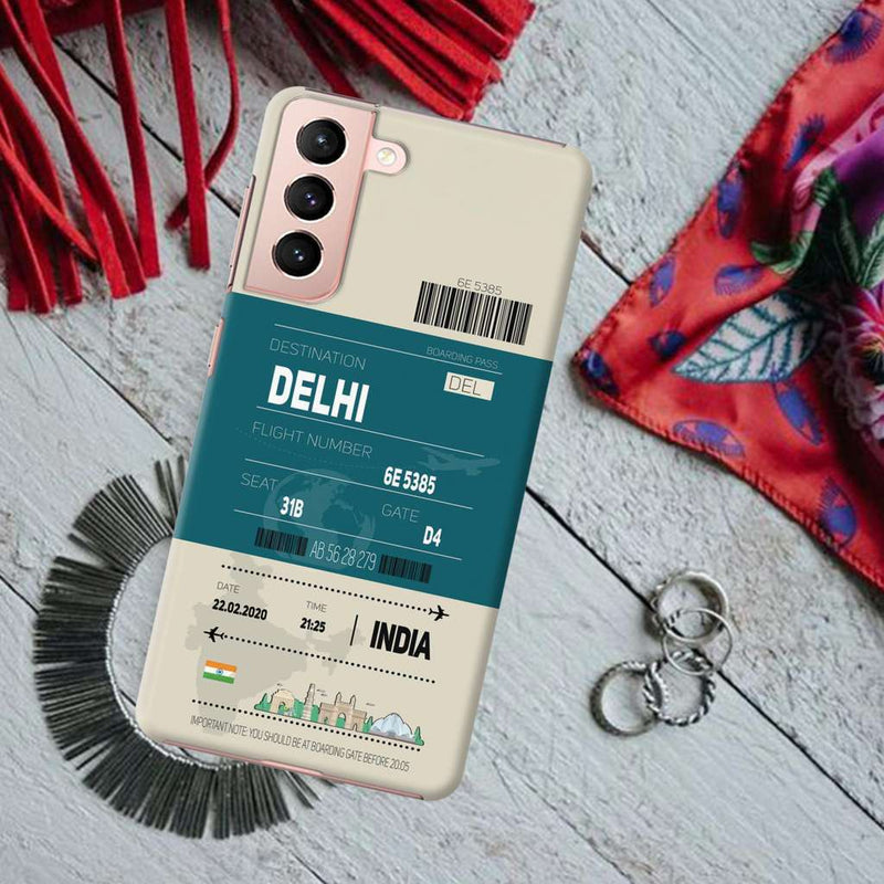 Delhi ticket Printed Slim Cases and Cover for Galaxy S21