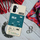 Delhi ticket Printed Slim Cases and Cover for Redmi Note 10