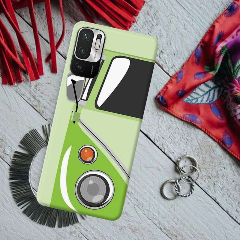 Green Volkswagon Printed Slim Cases and Cover for Redmi Note 10T
