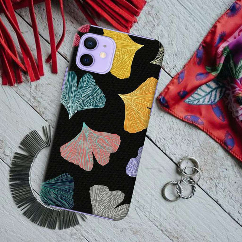 Colorful leafes Printed Slim Cases and Cover for iPhone 12