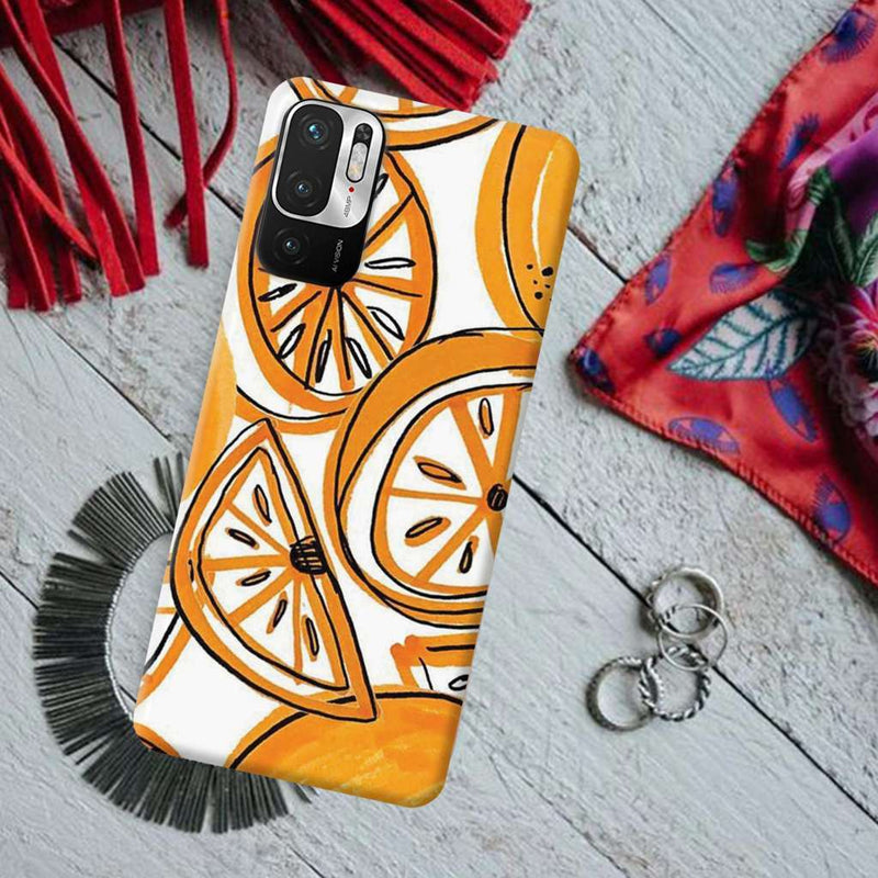 Orange Lemon Printed Slim Cases and Cover for Redmi Note 10T