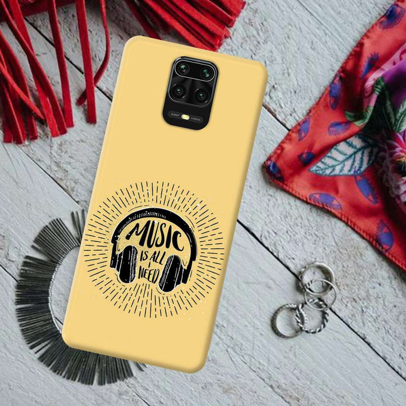 Music is all i need Printed Slim Cases and Cover for Redmi Note 9 Pro Max