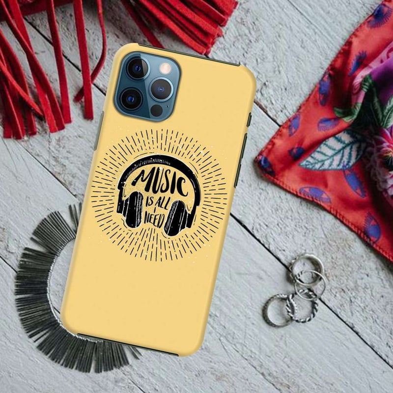 Music is all i need Printed Slim Cases and Cover for iPhone 12 Pro