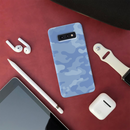 Blue and White Camouflage Printed Slim Cases and Cover for Galaxy S10E