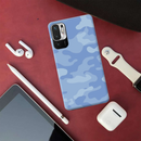 Blue and White Camouflage Printed Slim Cases and Cover for Redmi Note 10T