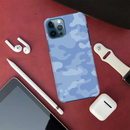 Blue and White Camouflage Printed Slim Cases and Cover for iPhone 12 Pro Max