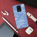Blue and White Camouflage Printed Slim Cases and Cover for Redmi Note 9 Pro Max