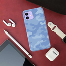 Blue and White Camouflage Printed Slim Cases and Cover for iPhone 12 Mini