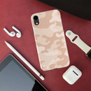 Cream and White Camouflage Printed Slim Cases and Cover for iPhone XR