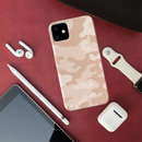 Cream and White Camouflage Printed Slim Cases and Cover for iPhone 11