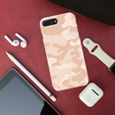 Cream and White Camouflage Printed Slim Cases and Cover for iPhone 8 Plus