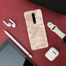 Cream and White Camouflage Printed Slim Cases and Cover for OnePlus 7 Pro