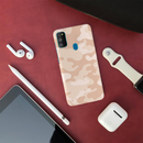 Cream and White Camouflage Printed Slim Cases and Cover for Galaxy M30S
