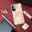 Cream and White Camouflage Printed Slim Cases and Cover for Redmi Note 10T