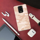 Cream and White Camouflage Printed Slim Cases and Cover for Redmi Note 9 Pro Max