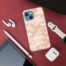 Cream and White Camouflage Printed Slim Cases and Cover for iPhone 13