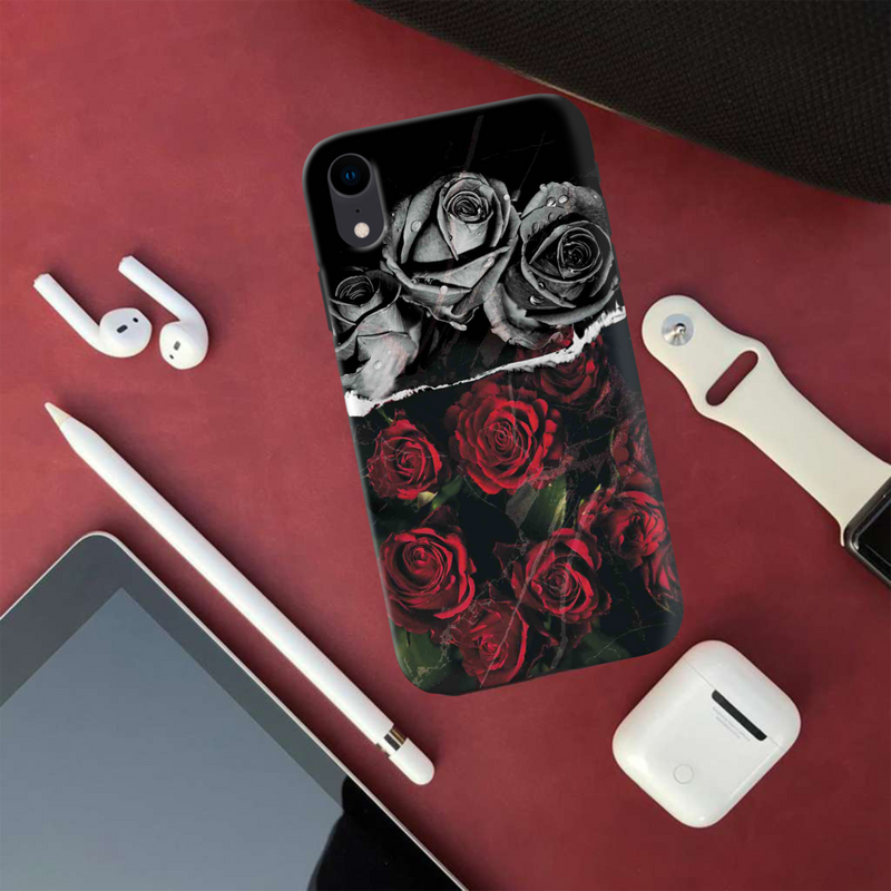Dark Roses Printed Slim Cases and Cover for iPhone XR