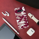 Maroon and White Camouflage Printed Slim Cases and Cover for Galaxy S10E