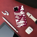Maroon and White Camouflage Printed Slim Cases and Cover for Pixel 4