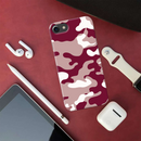 Maroon and White Camouflage Printed Slim Cases and Cover for iPhone 7
