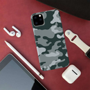Olive Green and White Camouflage Printed Slim Cases and Cover for iPhone 11 Pro Max