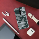 Olive Green and White Camouflage Printed Slim Cases and Cover for Redmi Note 8 Pro