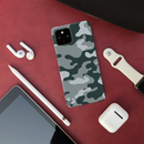 Olive Green and White Camouflage Printed Slim Cases and Cover for Pixel 4A