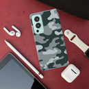 Olive Green and White Camouflage Printed Slim Cases and Cover for OnePlus Nord 2