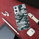 Olive Green and White Camouflage Printed Slim Cases and Cover for OnePlus 9R
