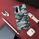 Olive Green and White Camouflage Printed Slim Cases and Cover for Redmi Note 10