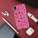 Pink Hearts Printed Slim Cases and Cover for iPhone XR