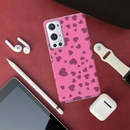 Pink Hearts Printed Slim Cases and Cover for OnePlus 9R