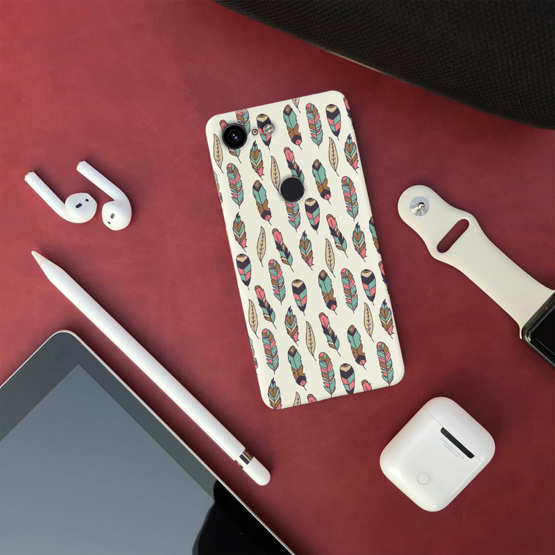 Feather pattern Printed Slim Cases and Cover for Pixel 3 XL