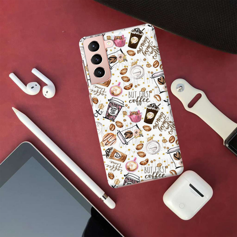 Coffee first Printed Slim Cases and Cover for Galaxy S21