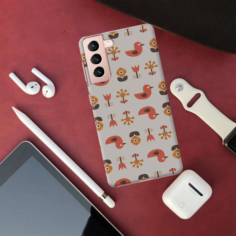 Duck and florals Printed Slim Cases and Cover for Galaxy S21