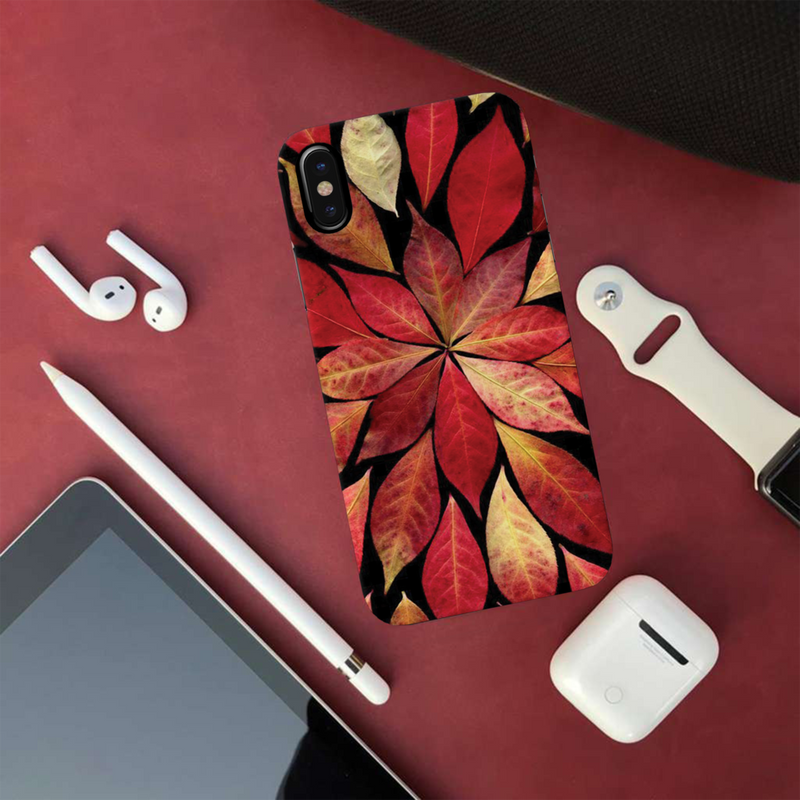 Red Leaf Printed Slim Cases and Cover for iPhone XS