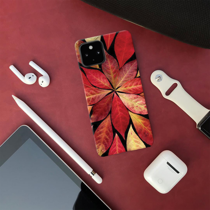 Red Leaf Printed Slim Cases and Cover for Pixel 4A