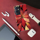 Red Leaf Printed Slim Cases and Cover for OnePlus 9 Pro
