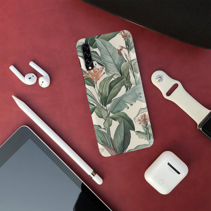 Green Leafs Printed Slim Cases and Cover for Galaxy A30S