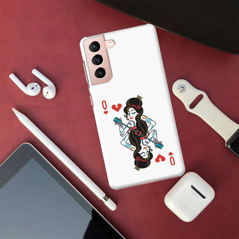 Queen Card Printed Slim Cases and Cover for Galaxy S21
