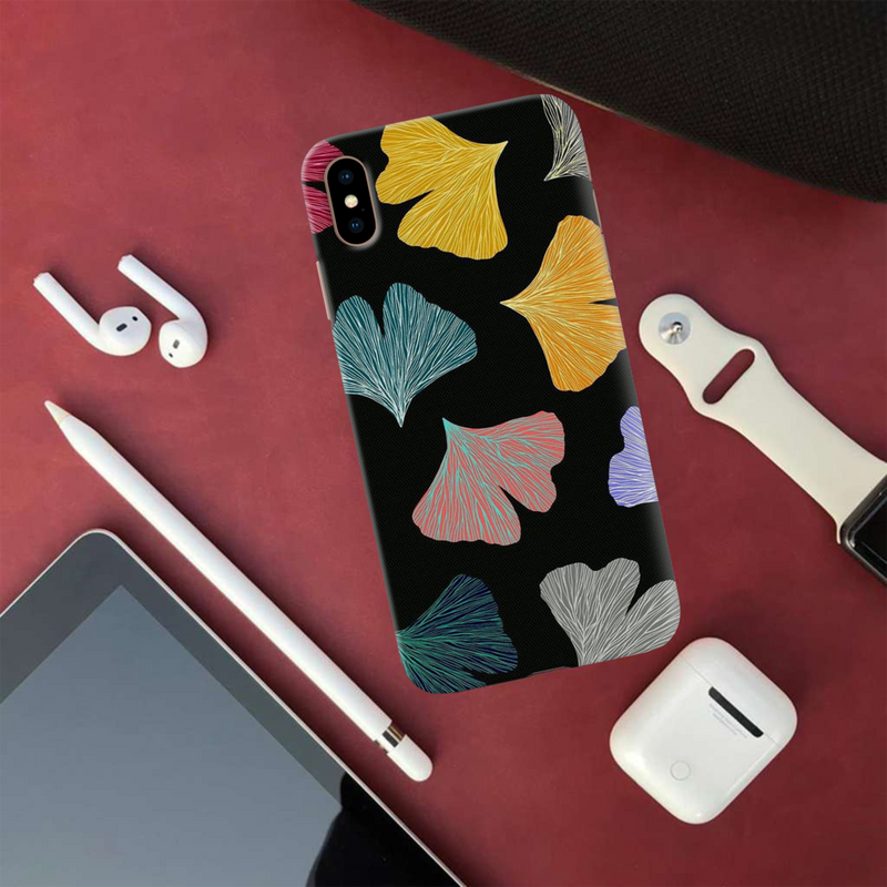 Colorful leafes Printed Slim Cases and Cover for iPhone XS Max