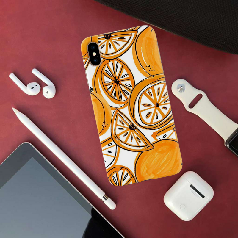Orange Lemon Printed Slim Cases and Cover for iPhone XS Max