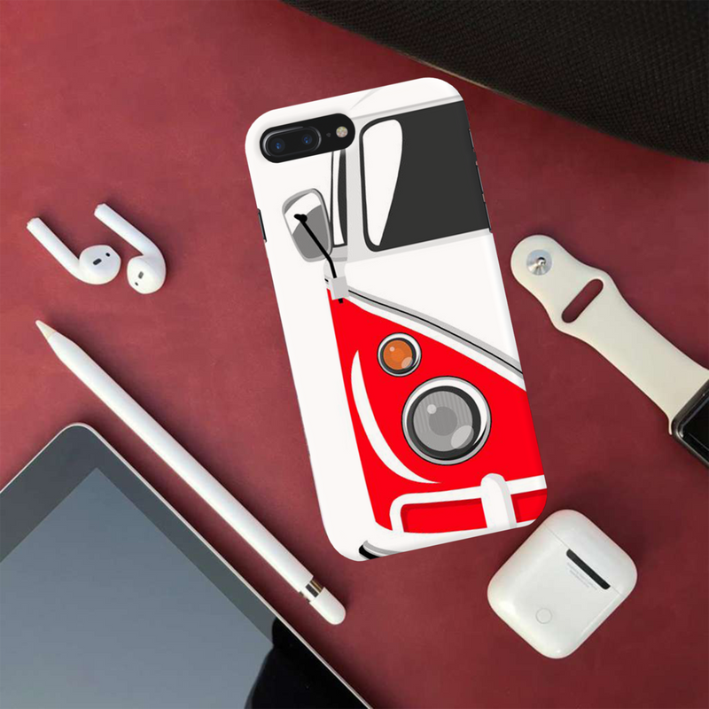 Red Volkswagon Printed Slim Cases and Cover for iPhone 8 Plus