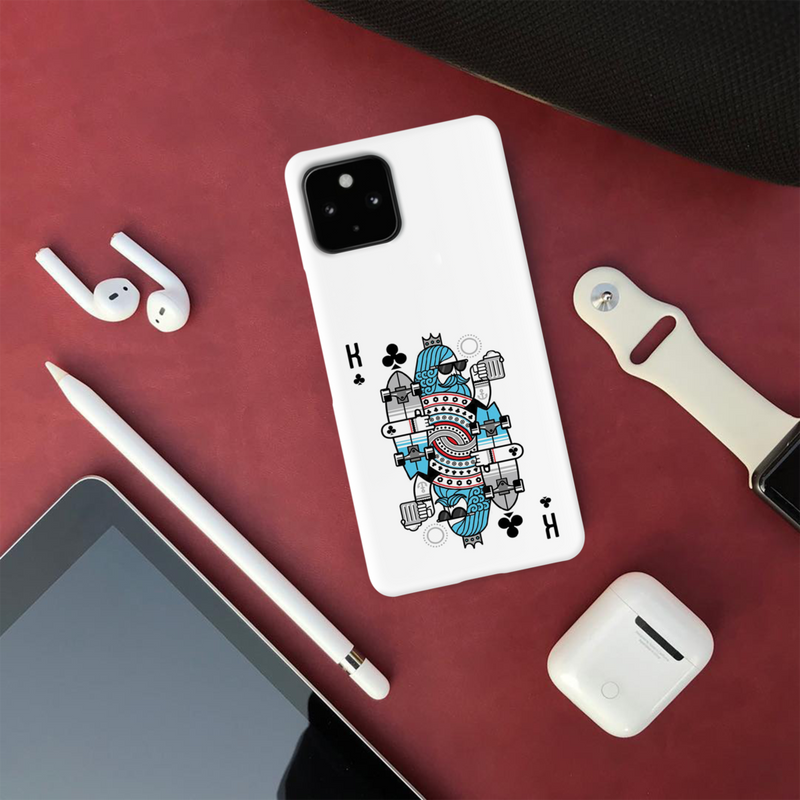 King 2 Card Printed Slim Cases and Cover for Pixel 4A