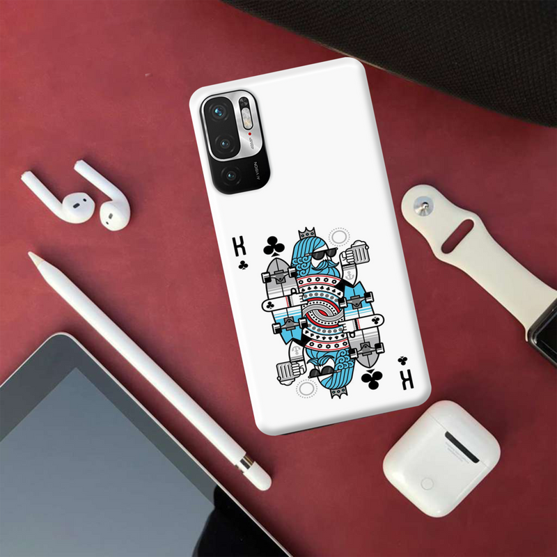 King 2 Card Printed Slim Cases and Cover for Redmi Note 10T