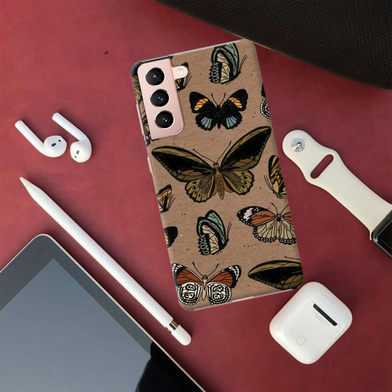 Butterfly Printed Slim Cases and Cover for Galaxy S21