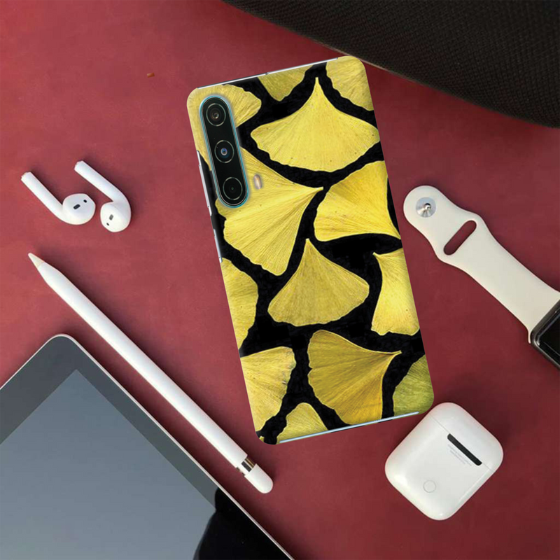 Yellow Leafs Printed Slim Cases and Cover for OnePlus Nord CE 5G